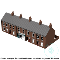 Fc004B – 5X Terrace House With Shop Pack Oo Scale Building