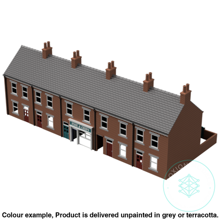 Fc004B – 5X Terrace House With Shop Pack Oo Scale Building