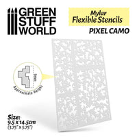 Green Stuff World - Mylar flexible stencils - Pixel CAMO (9mm)