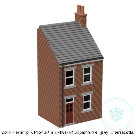 Fm004C – Low Relief Terrace House Oo/Ho Scale Oo Building