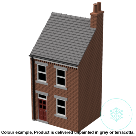 Fm004C – Low Relief Terrace House Oo/Ho Scale Oo Building