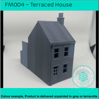 Fm004F – Low Relief Terrace House Oo/Ho Scale Oo Building