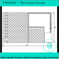 Fm004F – Low Relief Terrace House Oo/Ho Scale Oo Building