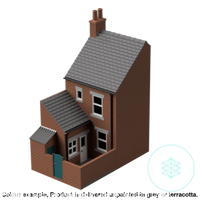 Fm004F – Low Relief Terrace House Oo/Ho Scale Oo Building