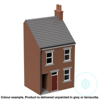 Fm008C – Low Relief Terrace House W Close Oo/Ho Scale Oo Building