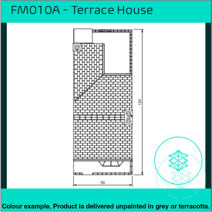 Fm010A – Terrace House Oo/Ho Scale Oo Building