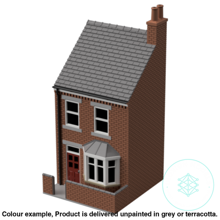Fm010C – Low Relief Terrace House Oo/Ho Scale Oo Building
