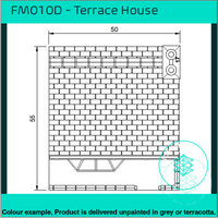 Fm010D – Low Relief Terrace House Oo/Ho Scale Oo Building