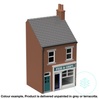 Fm102C – Low Relief Terrace Shop Oo/Ho Scale Oo Building