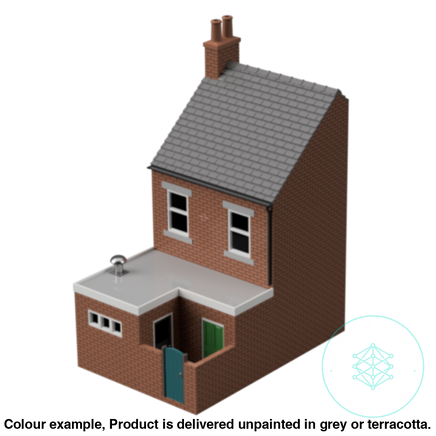 Fm102E – Low Relief Terrace Shop Oo/Ho Scale Oo Building