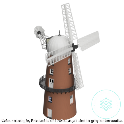Fm305A – Tower Windmill Oo/Ho Scale - Brick / Oo 1:76 Building