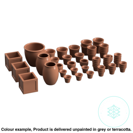 Fo001B – Empty Plant Pots Oo/Ho Scale Oo Accessory