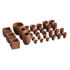 Fo001B – Empty Plant Pots Oo/Ho Scale Oo Accessory