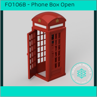 Fo106B - Phone Boxes Open Door Oo/Ho Scale Oo Accessory
