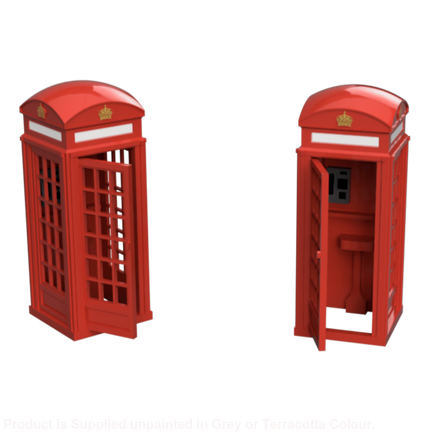Fo106B - Phone Boxes Open Door Oo/Ho Scale Oo Accessory