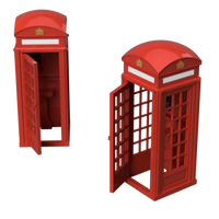 Fo106B - Phone Boxes Open Door Oo/Ho Scale Oo Accessory