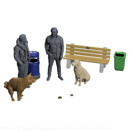 Fo114A – Dog Walkers Oo/Ho Scale Animal