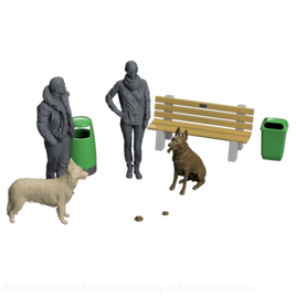Fo114B – Dog Walkers Oo/Ho Scale Animal