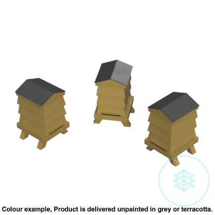 Fo300B – Louvered Beehives Oo/Ho Scale Oo Accessory