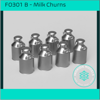 Fo301B – Small Milk Churns Oo/Ho Scale Oo Accessory