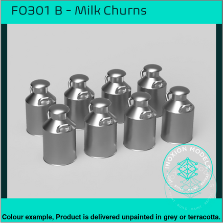Fo301B – Small Milk Churns Oo/Ho Scale Oo Accessory