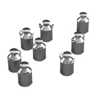 Fo301B – Small Milk Churns Oo/Ho Scale Oo Accessory