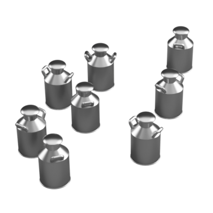 Fo301B – Small Milk Churns Oo/Ho Scale Oo Accessory