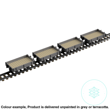 Fpc753B – 4X Light Railway Wagon Pack Oo9 Gauge Oo Scale Rolling Stock