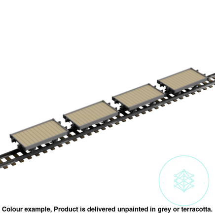 Fpc753C – 4X Light Railway Wagon Pack Oo9 Gauge Oo Scale Rolling Stock