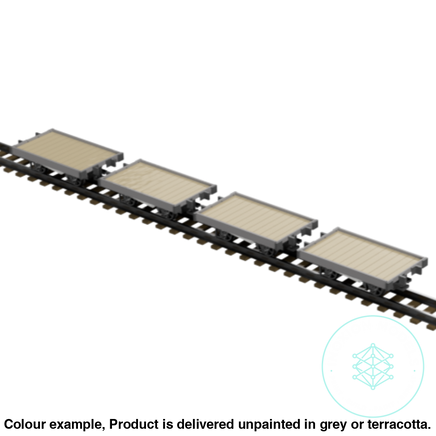 Fpc753C – 4X Light Railway Wagon Pack Oo9 Gauge Oo Scale Rolling Stock