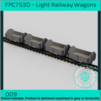 Fpc753D – 4X Light Railway Wagon Pack Oo9 Gauge Oo Scale Rolling Stock