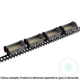 Fpc753D – 4X Light Railway Wagon Pack Oo9 Gauge Oo Scale Rolling Stock