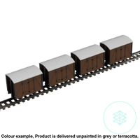 Fpc753E – 4X Light Railway Wagon Pack Oo9 Gauge Oo Scale Rolling Stock