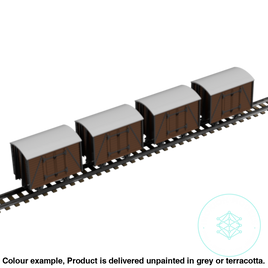 Fpc753E – 4X Light Railway Wagon Pack Oo9 Gauge Oo Scale Rolling Stock