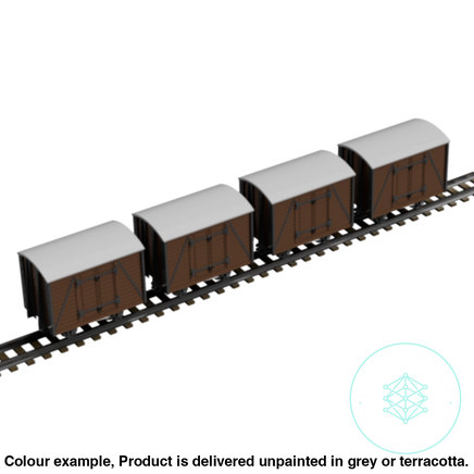 Fpc753E – 4X Light Railway Wagon Pack Oo9 Gauge Oo Scale Rolling Stock
