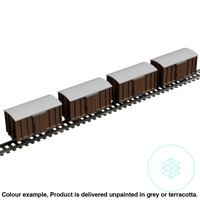 Fpc753F – 4X Light Railway Wagon Pack Oo9 Gauge Oo Scale Rolling Stock