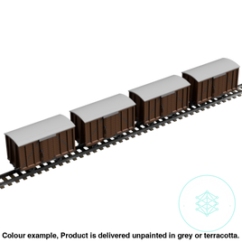 Fpc753F – 4X Light Railway Wagon Pack Oo9 Gauge Oo Scale Rolling Stock
