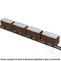 Fpc753F – 4X Light Railway Wagon Pack Oo9 Gauge Oo Scale Rolling Stock