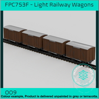 Fpc753F – 4X Light Railway Wagon Pack Oo9 Gauge Oo Scale Rolling Stock