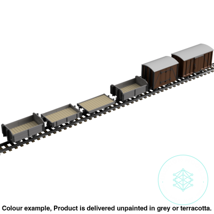 Fpc753G – 6X Light Railway Wagon Pack Oo9 Gauge Oo Scale Rolling Stock