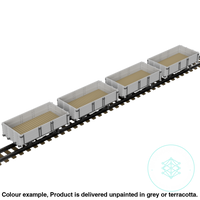 Fpc755B – 4X C&Mlr 5 Ton Open Wagon Oo9 Gauge Oo Scale Rolling Stock