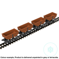 Fpc755C – 4X C&Mlr 3.5 Ton Hopper Wagon Oo9 Gauge Oo Scale Rolling Stock