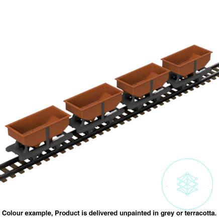Fpc755C – 4X C&Mlr 3.5 Ton Hopper Wagon Oo9 Gauge Oo Scale Rolling Stock