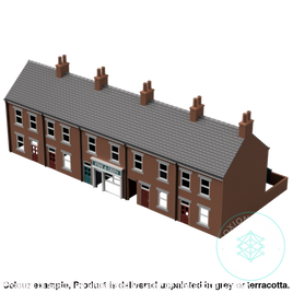Gc004B – 5X Terrace House With Shop Pack Tt120/3Mm Scale Tt Building
