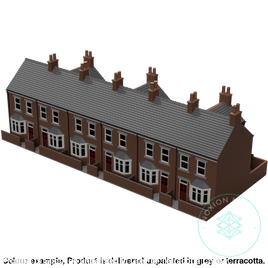 Gc010A – 6X Terrace House Pack Tt120/3Mm Scale Tt Building