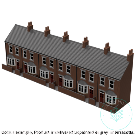 Gc010C – 6X Low Relief Terrace House Pack Tt120/3Mm Scale Tt Building