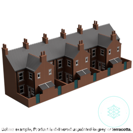 Gc010E – 6X Low Relief Terrace House Pack Tt120/3Mm Scale Tt Building