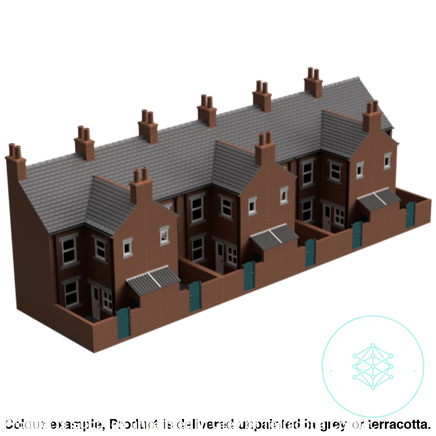 Gc010E – 6X Low Relief Terrace House Pack Tt120/3Mm Scale Tt Building