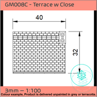 Gm008C – Low Relief Terrace House W Close Tt120/3Mm Scale Tt Building