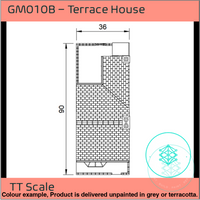 Gm010B – Terrace House Tt120/3Mm Scale Tt Building